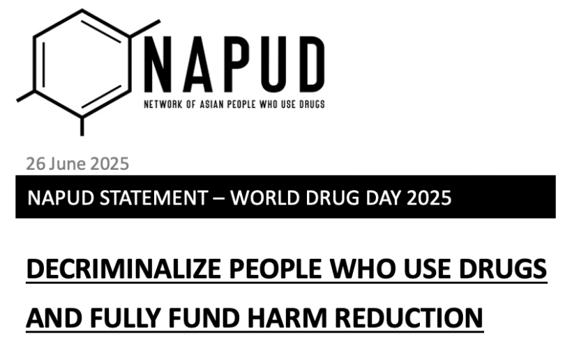 NAPUD STATEMENT – WORLD DRUG DAY 2025